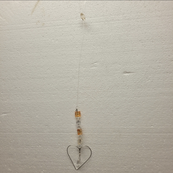 Silver, Orange, and Clear Bead Suncatcher - Picture 4 of 8